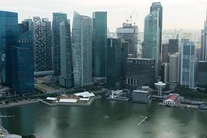 vista del horizonte de la ciudad de singapur foto