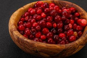 Sweet and tasty cranberry in the bowl photo