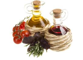 Red Wine Vinegar and sunflower oil photo