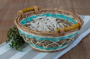 White sunflower seeds photo