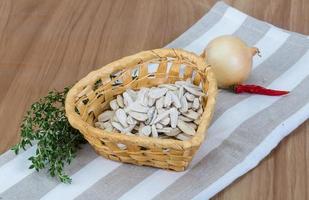 White sunflower seeds photo