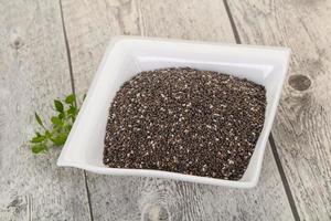 Dietary Chia seeds in the bowl photo