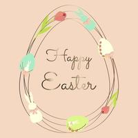 Card happy easter, egg vector