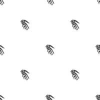 Black skeletons in various poses pattern. Halloween design. Perfect for fall, holidays, fabric, textile. Seamless repeat swatch. vector