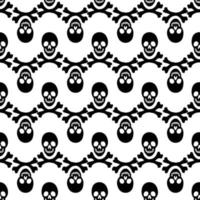 Black skeletons in various poses pattern. Halloween design. Perfect for fall, holidays, fabric, textile. Seamless repeat swatch. vector