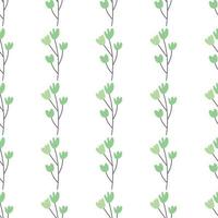 Floral seamless vector pattern with flowers. Spring flora. Simple hand-drawn kids style. Pretty ditsy for fabric, textile, wallpaper. Digital paper in white background