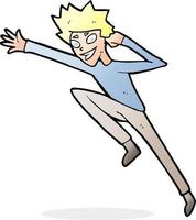 cartoon jumping man vector