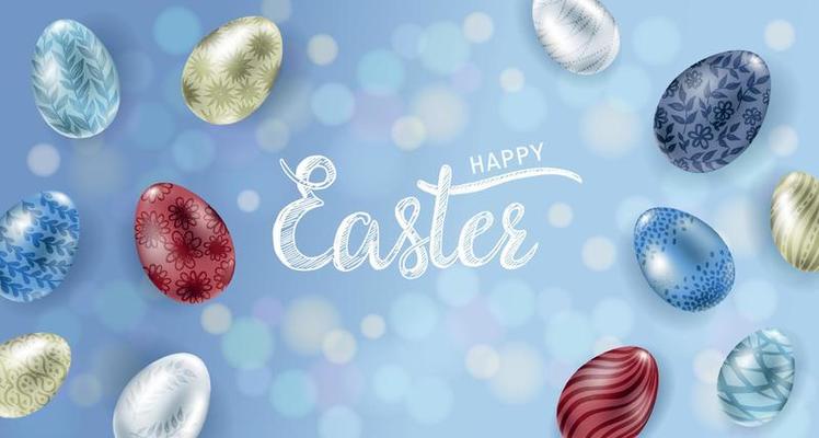 Hand drawn frame of Easter eggs with doodle ornament