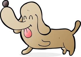 perro feliz de dibujos animados vector