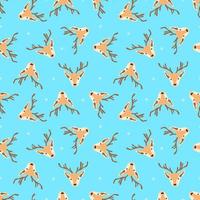 Christmas pattern with deer vector