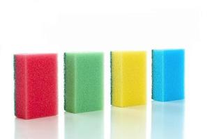 Some colors of  sponges photo