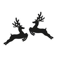 Adult Reindeer and baby deer jumping on a white background vector
