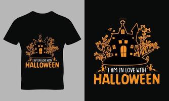 diseño de camiseta de tipografía de cita de feliz halloween vector