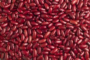 Close-up photo of several red kidney beans ,top view,flay lay,top-down.