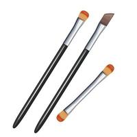 Set of make up brushes isolated vector