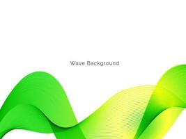 Abstract smooth green modern wave background vector