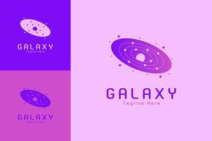 Creative galaxy logo template vector