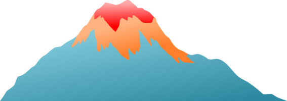 erupción del volcán de montaña png