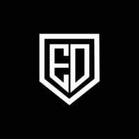 EO letter logo design with black background in illustrator. Vector logo, calligraphy designs for logo, Poster, Invitation, etc.