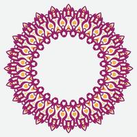 Decorative line art frame for design template. Elegant vector element Eastern style, place for text. outline floral border. Lace illustration for invitations and greeting cards