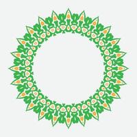 Decorative line art frame for design template. Elegant vector element Eastern style, place for text. outline floral border. Lace illustration for invitations and greeting cards