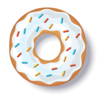 illustration de beignet testy avec ombre portée. png avec fond transparent