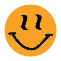 Funny groovy emoji. Vector icon