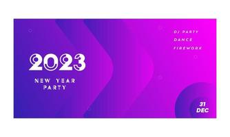 abstract 2023 new year party banner background vector