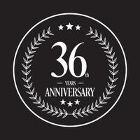 Luxury Anniversary Logo illustration vector. Free vector illustration