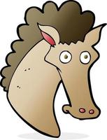 cartoon horse head vector