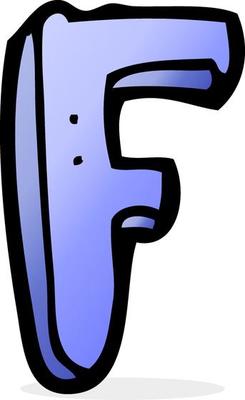 cartoon letter F