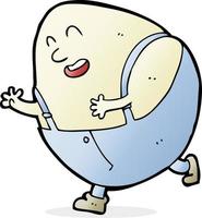 cartoon humpty dumpty egg character vector