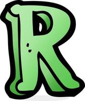 cartoon letter R vector