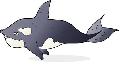 cartoon killer whale vector