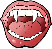 cartoon vampire mouth vector