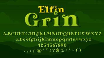 Magic font, Medieval typeface or fairy tale type vector