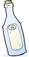 cartoon message in bottle vector