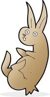 cue cartoon rabbit vector