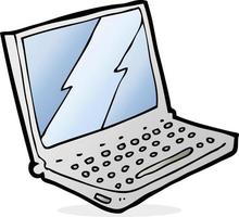 cartoon laptop computer vector