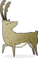 cartoon manly stag vector