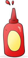 cartoon ketchup bottle vector