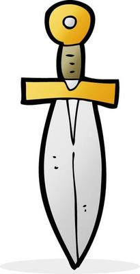 cartoon old dagger