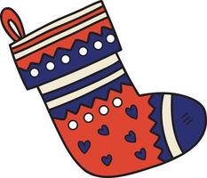 Hand Drawn christmas socks illustration vector