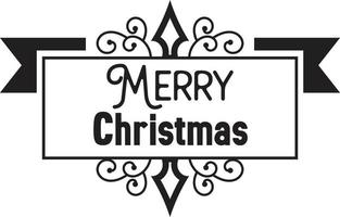 Merry Christmas lettering and quote illustration vector