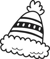 Hand Drawn christmas hat illustration vector