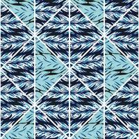 hojas creativas forman un patrón sin costuras de mosaico. fondo de pantalla sin fin de follaje botánico geométrico. azulejo de hoja de palma. vector