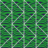 Contoured foliage mosaic seamless pattern. Abstract palm leaves tile. vector