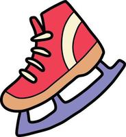 Hand Drawn ice skates illustration vector