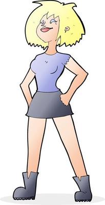 cartoon capable woman