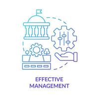 Effective management blue gradient concept icon. Government regulation. Maas introduction component abstract idea thin line illustration. Isolated outline drawing. vector